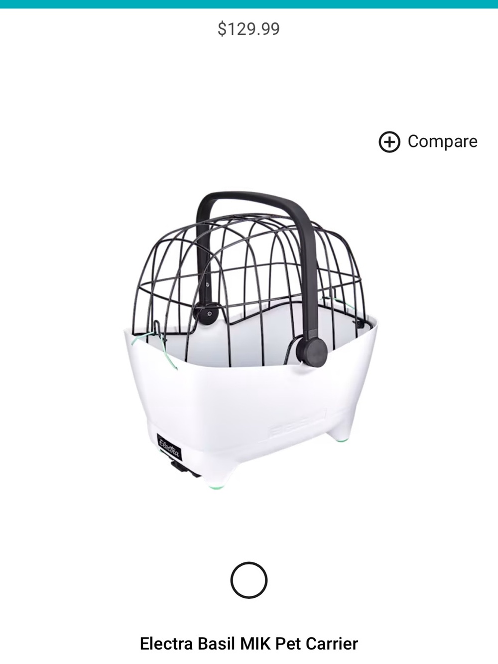 White Pet Carrier Basket with Black Cage - Picture 5 of 14